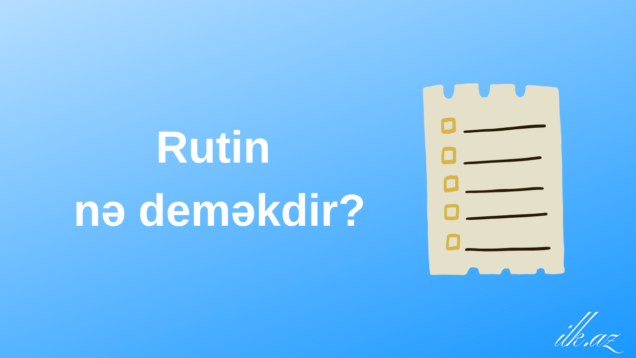 Rutin nə deməkdir?