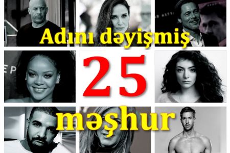 Doğulanda qoyulan adlarını dəyişib tamam başqa adla tanınan 25 məşhur!