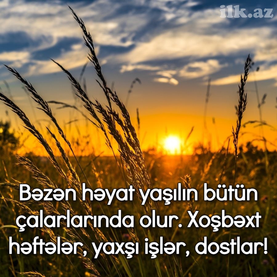 Dostlara xoş həftə arzuları