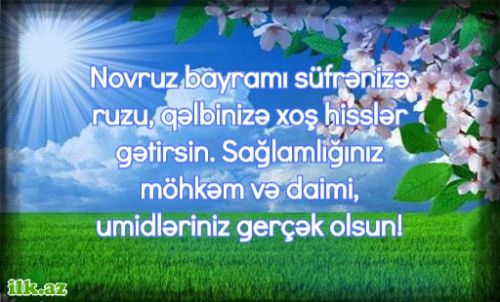 Novruz bayramı təbrik smsi