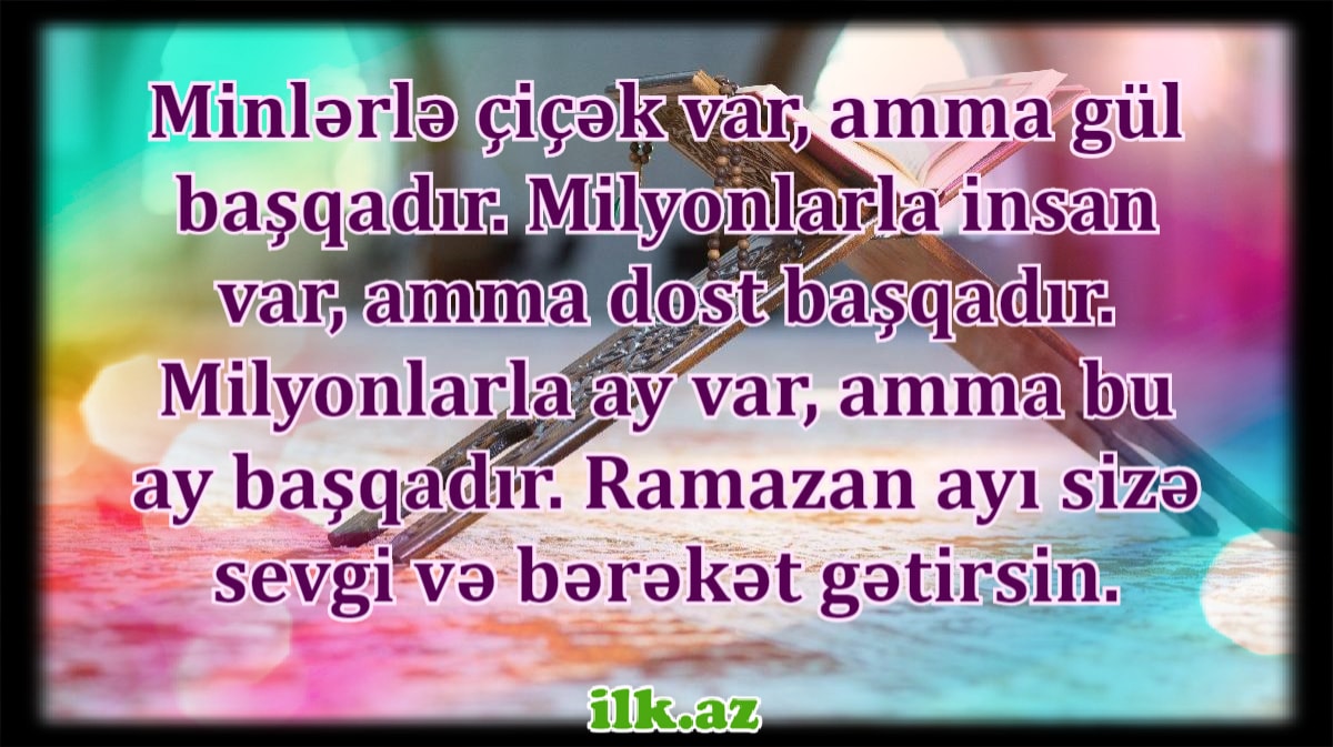 Ramazan təbrik mesajı