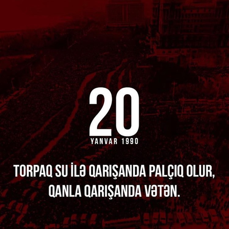 Torpaq su ilə qarışanda palçıq olur, qanla qarışanda Vətən!