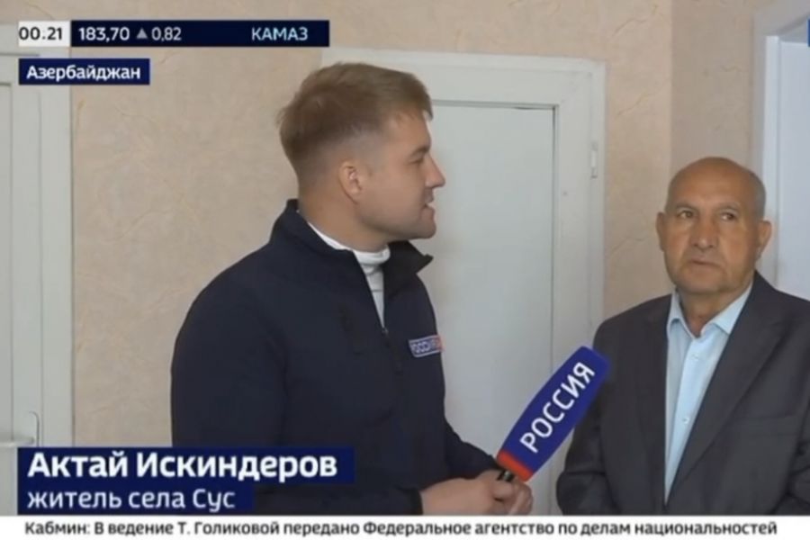 “Rossiya 24” telekanalı Qarabağdan reportaj hazırlayıb